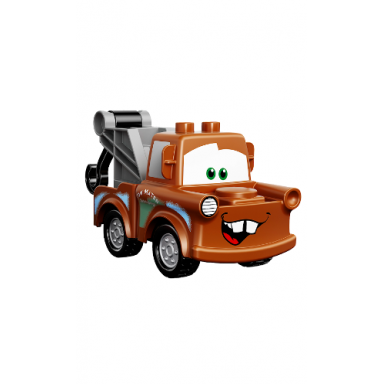 duplo tow mater - light bluish gray hook base silver wheels