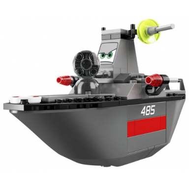 combat ship with stickers