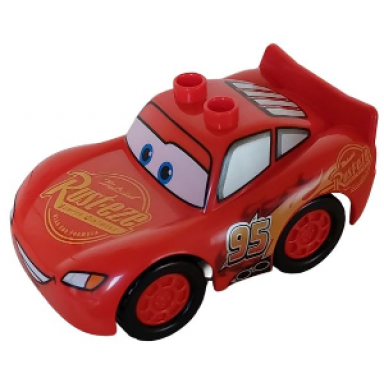 duplo lightning mcqueen - rust-eze hood treated tires low front window