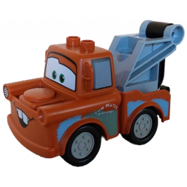 duplo tow mater - light bluish gray hook base and wheels
