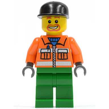 sanitary engineer 1 - green legs beard around mouth
