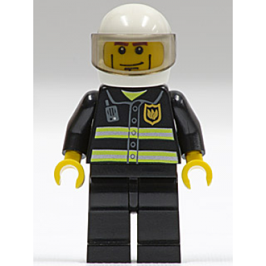fire - reflective stripes black legs white standard helmet cheek lines