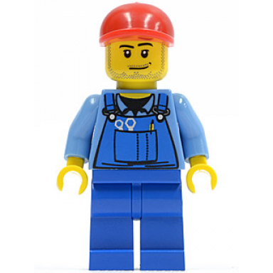 farm hand blue overalls short bill cap