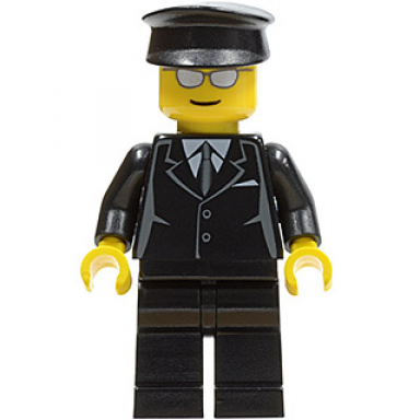 suit black black hat silver sunglasses - airport limo driver