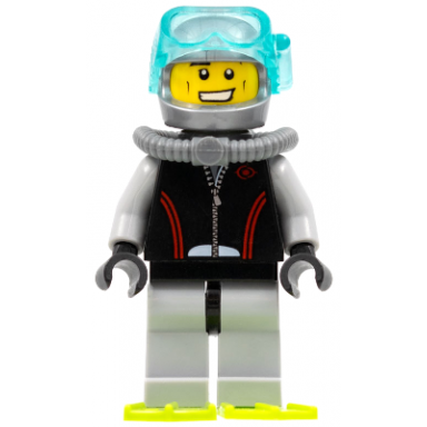 diver - wide grin