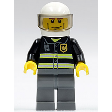 fire - reflective stripes dark bluish gray legs white standard helmet cheek lines