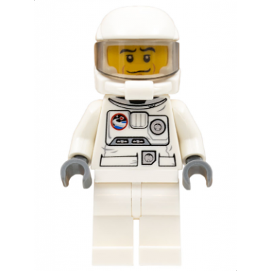 spacesuit white legs space helmet black eyebrows
