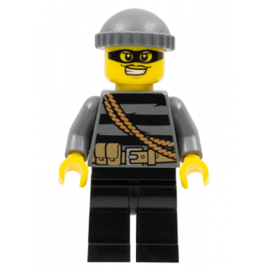 police - city burglar dark bluish gray knit cap mask