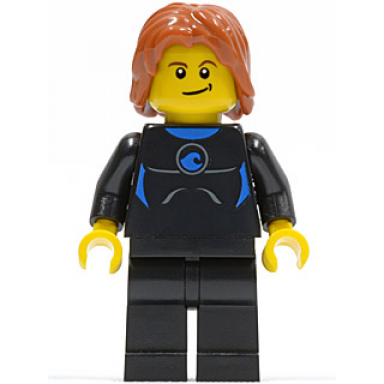 coast guard city - surfer in wetsuit dark orange tousled hair crooked smile