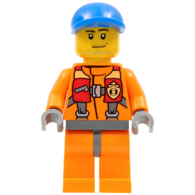 coast guard city - rescuer orange jacket