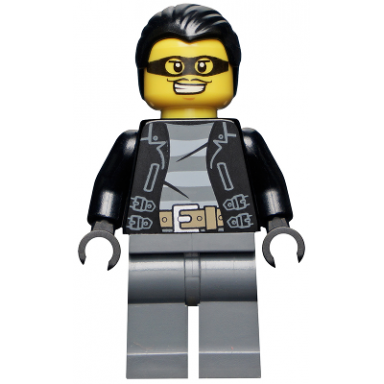 police - city bandit male black hair mask