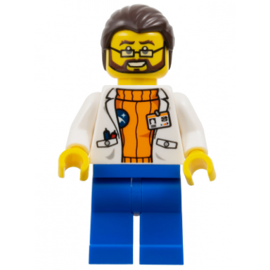arctic scientist - dark brown hair beard