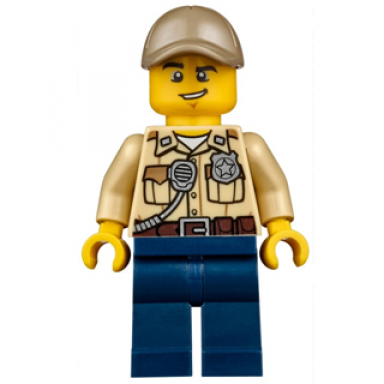 swamp police - officer shirt dark tan cap