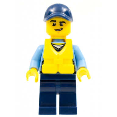 police - city officer life jacket crooked smile