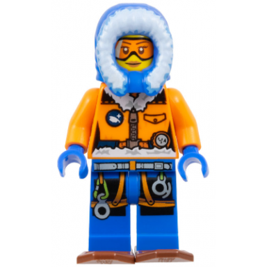 arctic explorer female with snowshoes