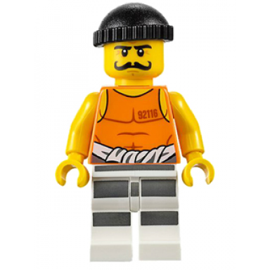 police - jail prisoner 92116 undershirt striped legs black knit cap