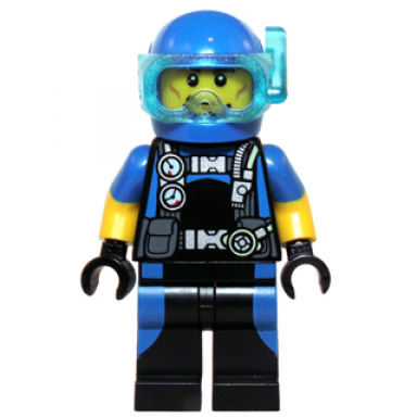 scuba diver male blue