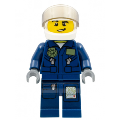 police - city helicopter pilot dark blue jumpsuit