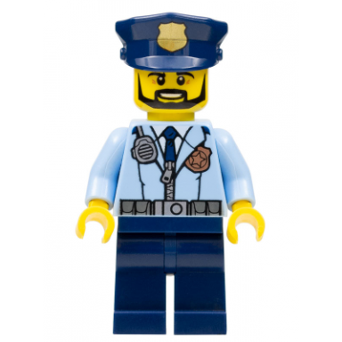 police - city officer zipper jacket and badge prison island police chief