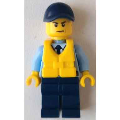 police - city officer life jacket scowl