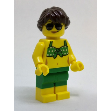 beachgoer - green bikini top and shorts