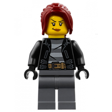 police - city bandit crook female dark red hair