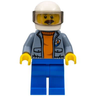 coast guard city - helicopter pilot with moustache