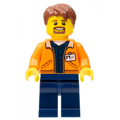 miner - equipment operator with beard reddish brown hair
