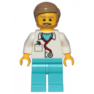doctor - stethoscope medium azure legs dark tan smooth hair beard
