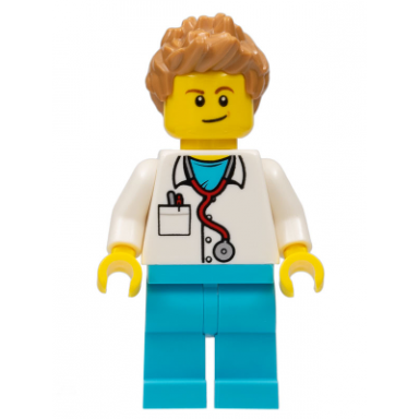 doctor - stethoscope medium azure legs medium nougat spiked hair