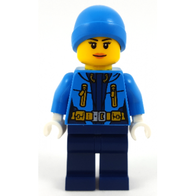 arctic explorer - female dark blue legs dark azure beanie