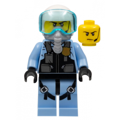 sky police - jet pilot with oxygen mask and headset