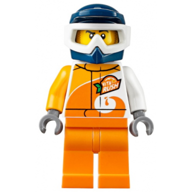 atv driver - male vita rush uniform orange legs dark blue helmet