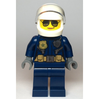 police - city motorcyclist female silver sunglasses trans-clear visor