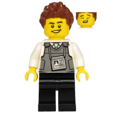 police - security officer black legs brown hair