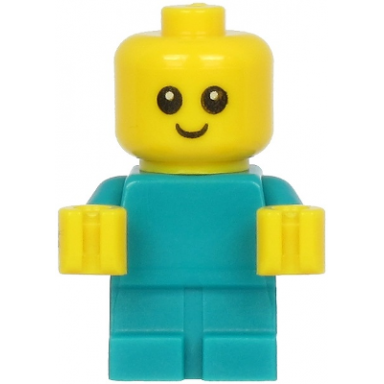 baby - dark turquoise body with yellow hands
