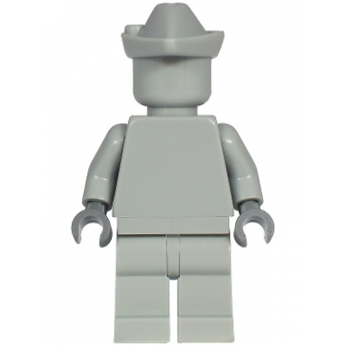 statue - light bluish gray forestmens hat dark bluish gray hands