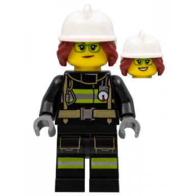 fire fighter female - freya mccloud black suit