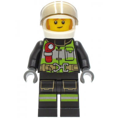 fire fighter - clemmons white helmet trans-brown visor