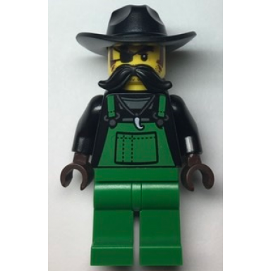 police - crook snake rattler green overalls