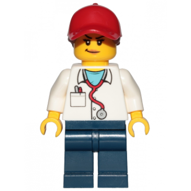 personal trainer - female red ball cap with reddish brown ponytail