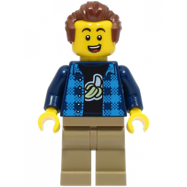 stuntz spectator - male dark blue and dark azure jacket dark tan legs reddish brown hair