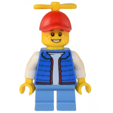 billy - blue vest tiny yellow propeller