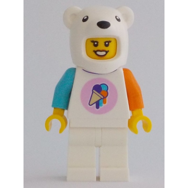 ice-cream shop vendor - female polar bear suit