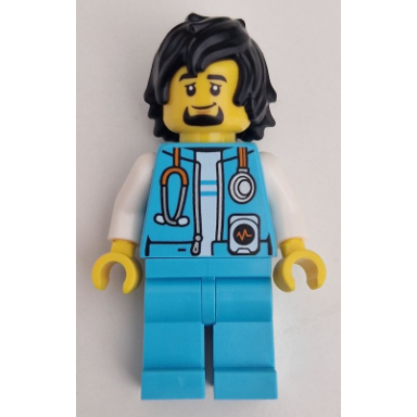 arctic explorer - male stethoscope medium azure legs black hair