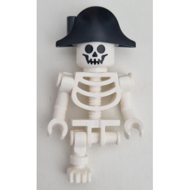 skeleton - standard skull bent arms vertical grip black bicorne hat single leg
