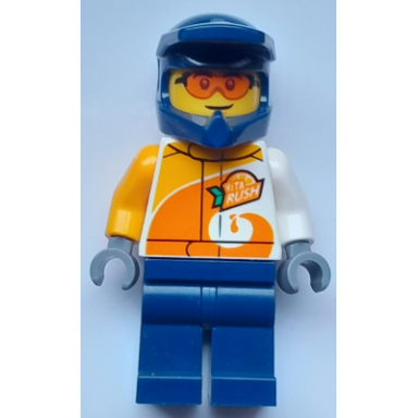 quad driver - male vita rush uniform dark blue legs dark blue helmet safety glasses
