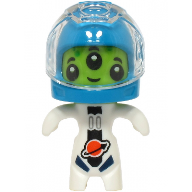 alien - white spacesuit dark azure helmet trans-clear visor