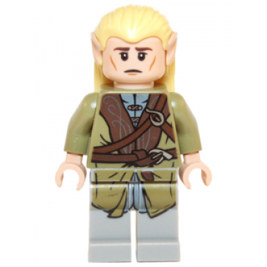 legolas - olive green robe short cheek lines
