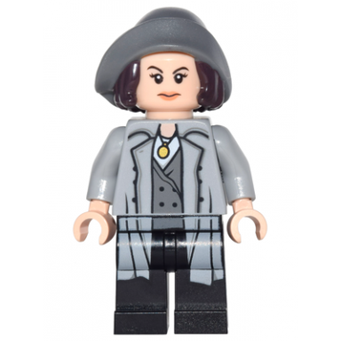 tina goldstein - light bluish gray trench coat hair with hat